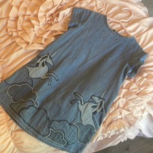 Mini Boden unicorn jean dress